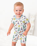 Template Zweiteiliges Pyjama-Set mit kurzen Ärmeln und Shorts