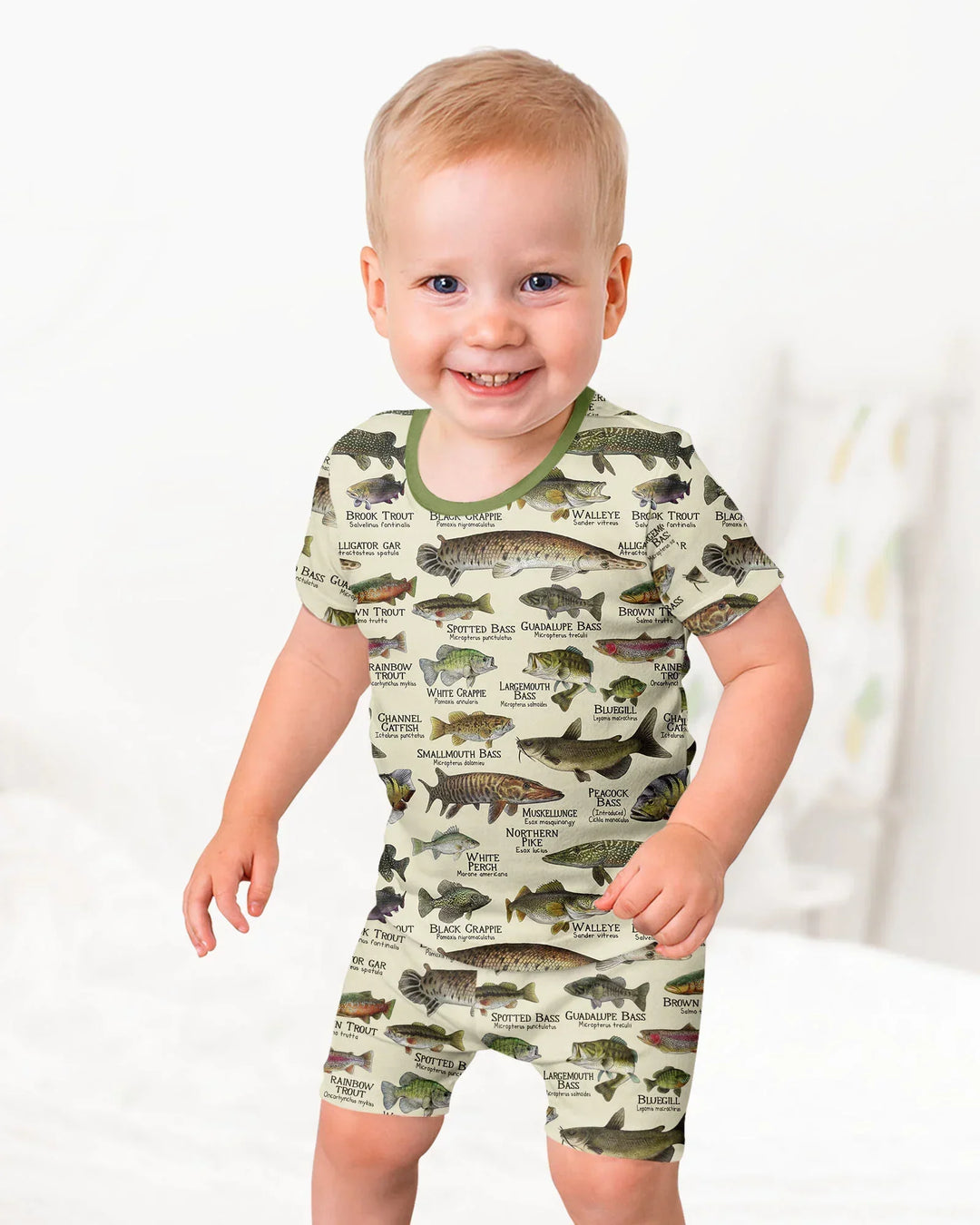 Schlafanzug-Set zweiteilig, kurze Ärmel, kurze Hose, Bambus