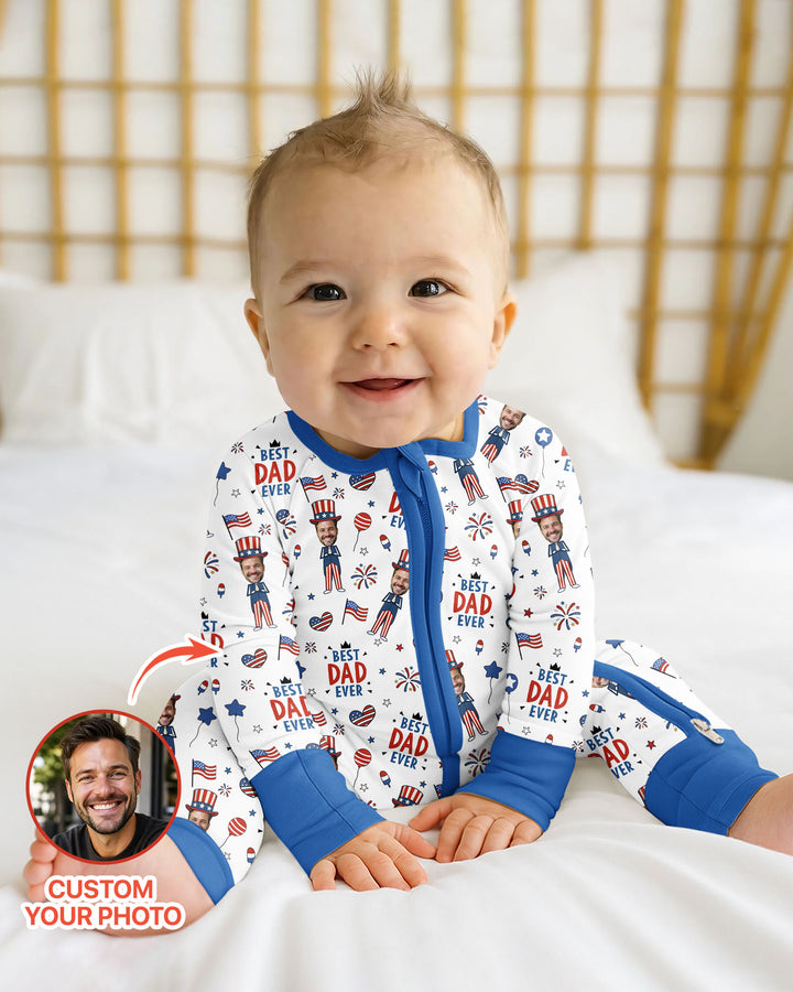 Custom Photo Best Patriotic Family Ever Bamboo Convertible Zippy