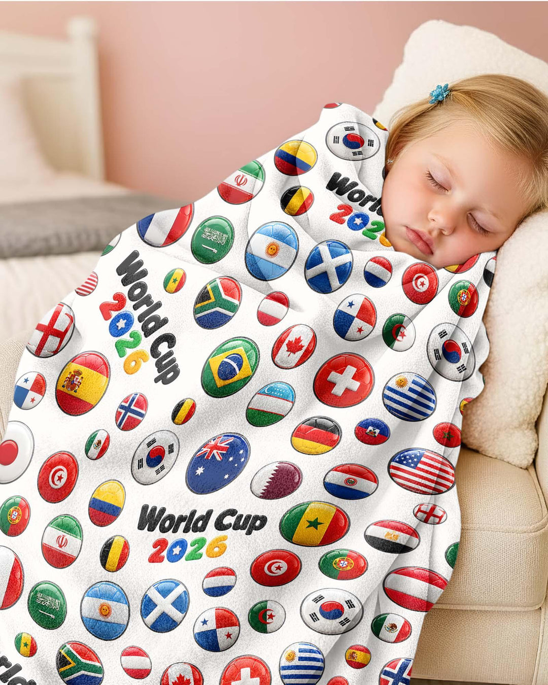 Soccer Cup All Country Balls Bamboo Blanket