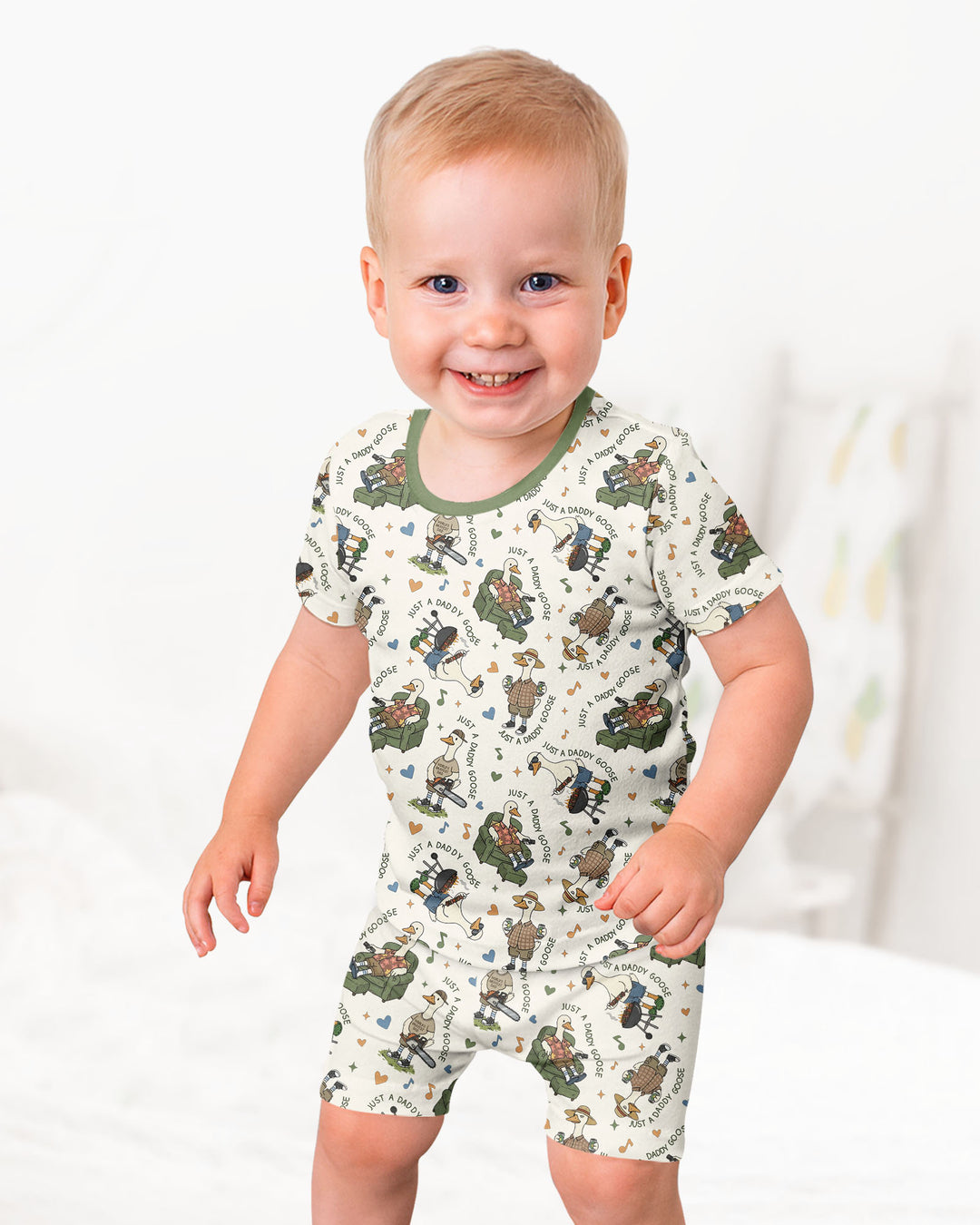 Conjunto de Pijama de Dos Piezas de Bambú con Mangas Cortas y Pantalones Cortos
