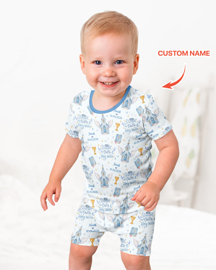 Schlafanzug-Set zweiteilig, kurze Ärmel, kurze Hose, Bambus