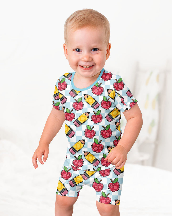 Schlafanzug-Set zweiteilig, kurze Ärmel, kurze Hose, Bambus