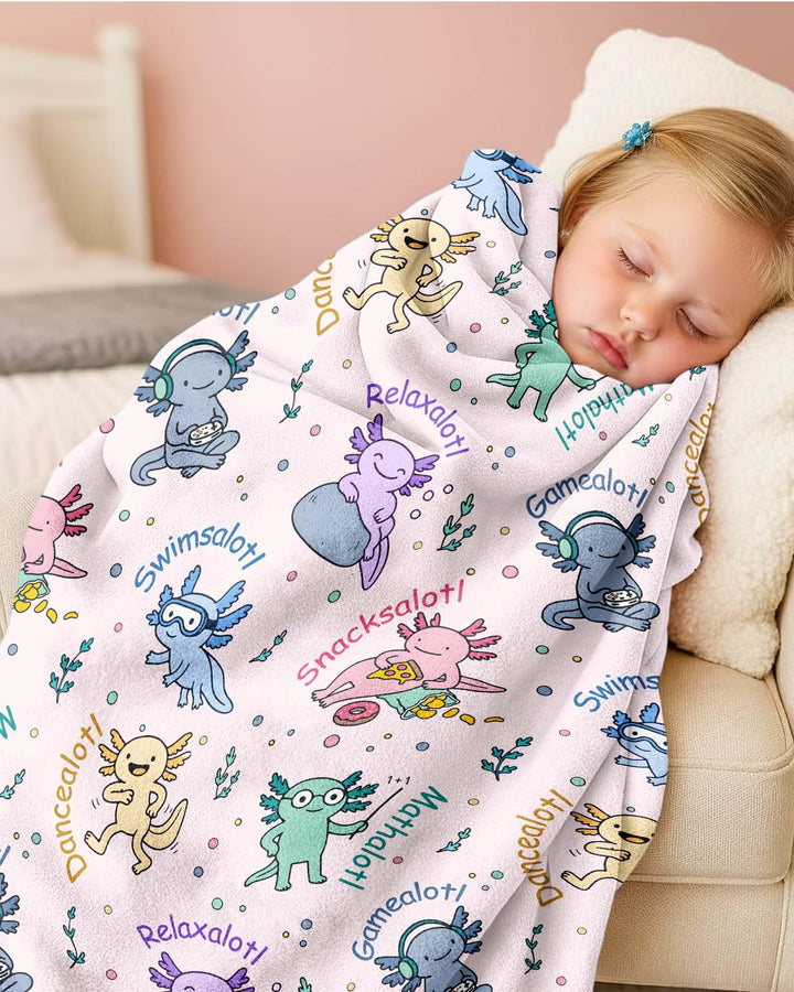 A Lotta Axolotls Bamboo Blanket