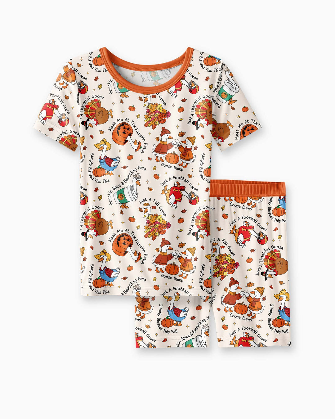 Schlafanzug-Set zweiteilig, kurze Ärmel, kurze Hose, Bambus