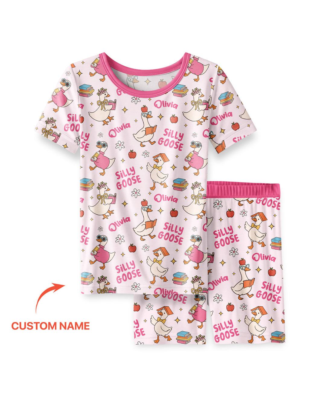 Conjunto de Pijama de Dos Piezas de Bambú con Mangas Cortas y Pantalones Cortos