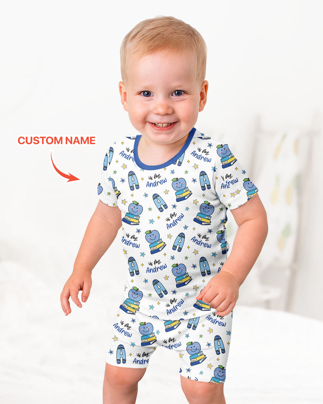 Conjunto de Pijama de Dos Piezas de Bambú con Mangas Cortas y Pantalones Cortos