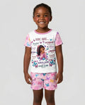 Black Girl Religious You Are Beautiful Bamboo Two Piece Short Sleeve Shorts Pajama Set