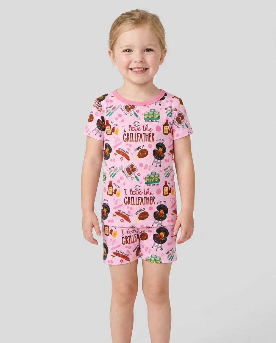 Template Zweiteiliges Pyjama-Set mit kurzen Ärmeln und Shorts