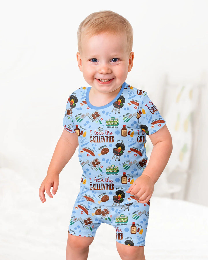Template Zweiteiliges Pyjama-Set mit kurzen Ärmeln und Shorts
