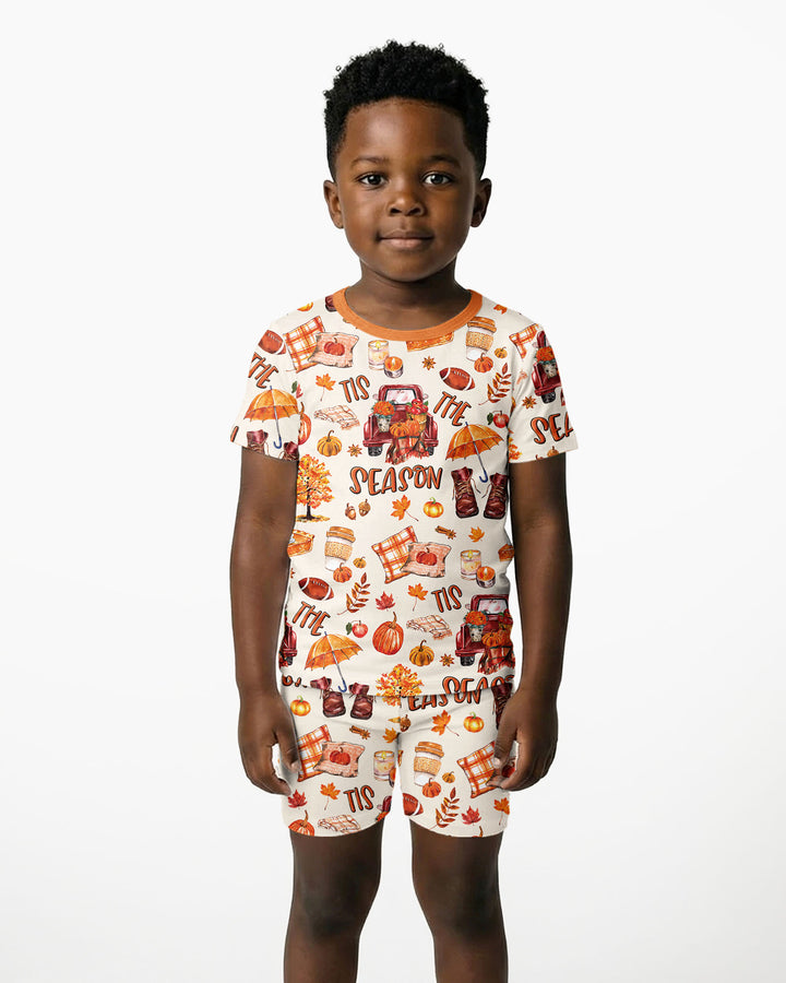 Conjunto de Pijama de Dos Piezas de Bambú con Mangas Cortas y Pantalones Cortos