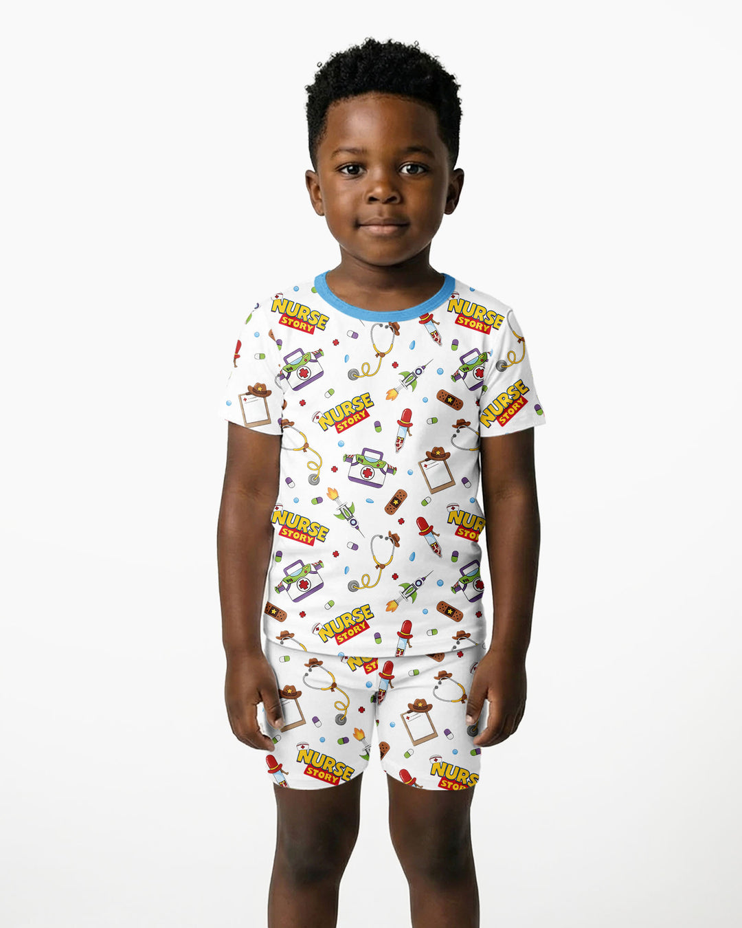 Zweiteiliges, kurzärmliges Pyjama-Set mit Marienkäfern
