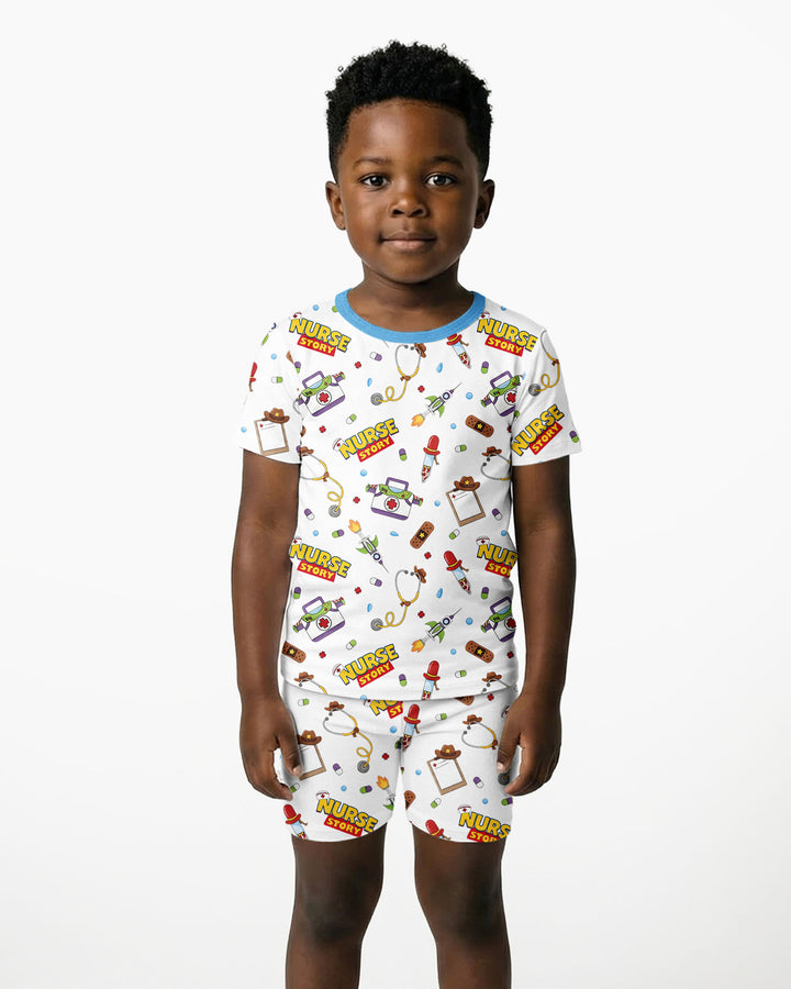 Zweiteiliges, kurzärmliges Pyjama-Set mit Marienkäfern