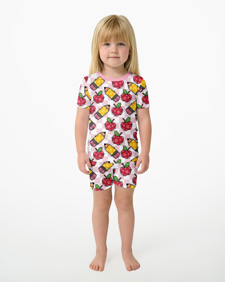 Schlafanzug-Set zweiteilig, kurze Ärmel, kurze Hose, Bambus