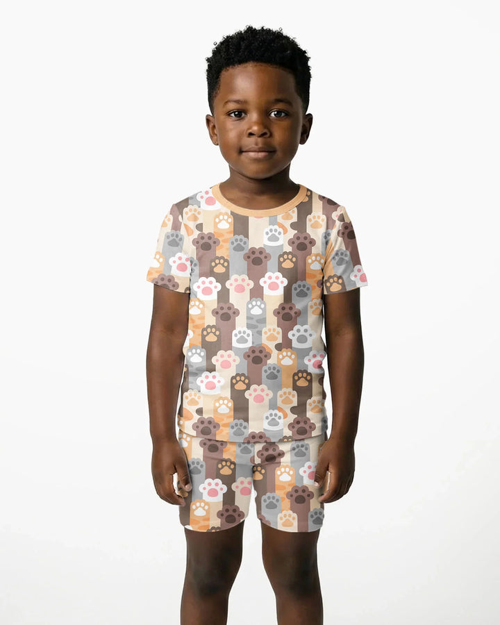 Grabby Paws Bamboo Two Piece Short Sleeve Shorts Pajama Set
