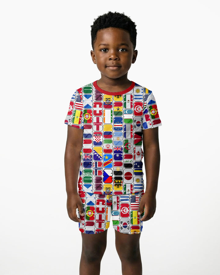 We Are 26 Family Matching Bamboo Two Piece Short Sleeve Shorts Pajama Set