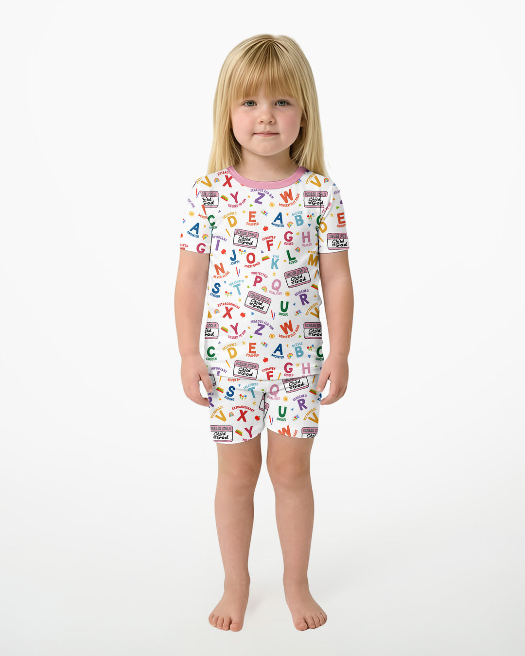 Schlafanzug-Set zweiteilig, kurze Ärmel, kurze Hose, Bambus