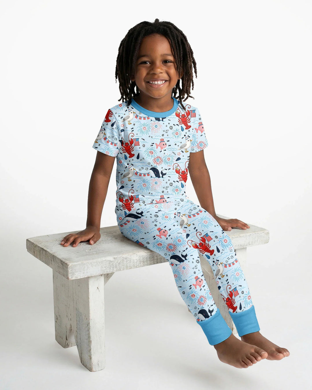 Zweiteiliges, kurzärmliges Pyjama-Set mit Marienkäfern