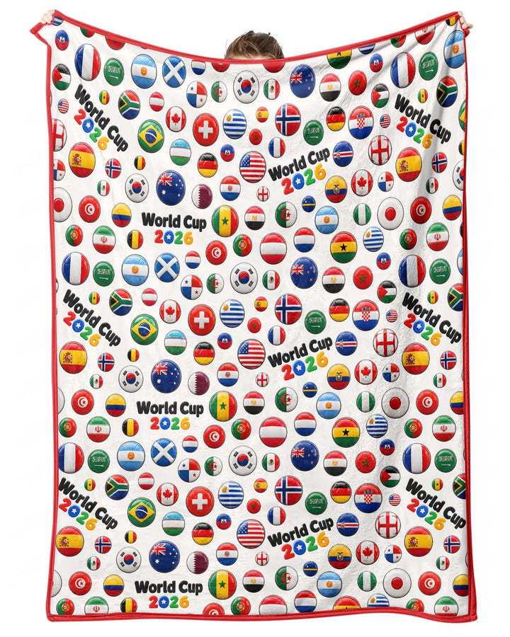 Soccer Cup All Country Balls Bamboo Blanket