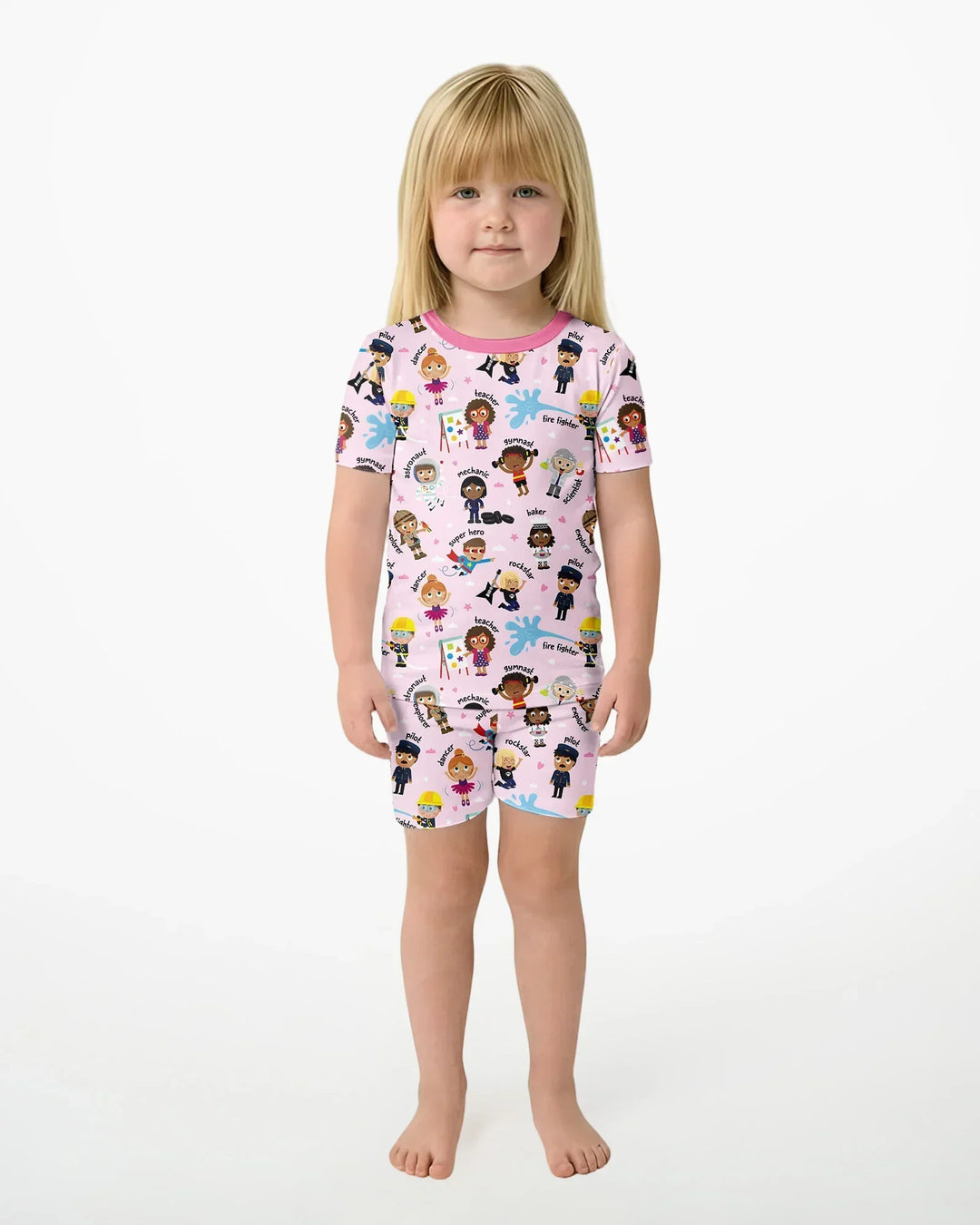 Schlafanzug-Set zweiteilig, kurze Ärmel, kurze Hose, Bambus