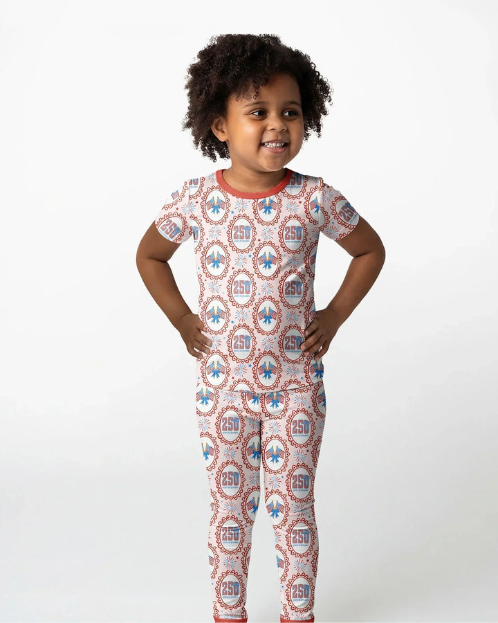 Zweiteiliges, kurzärmliges Pyjama-Set mit Marienkäfern