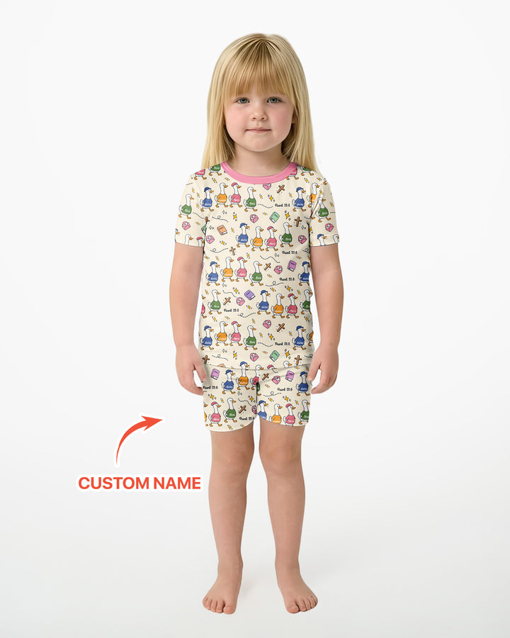 Psalm 23:6 Matching Family Bamboo Two Piece Short Sleeve Shorts Pajama Set