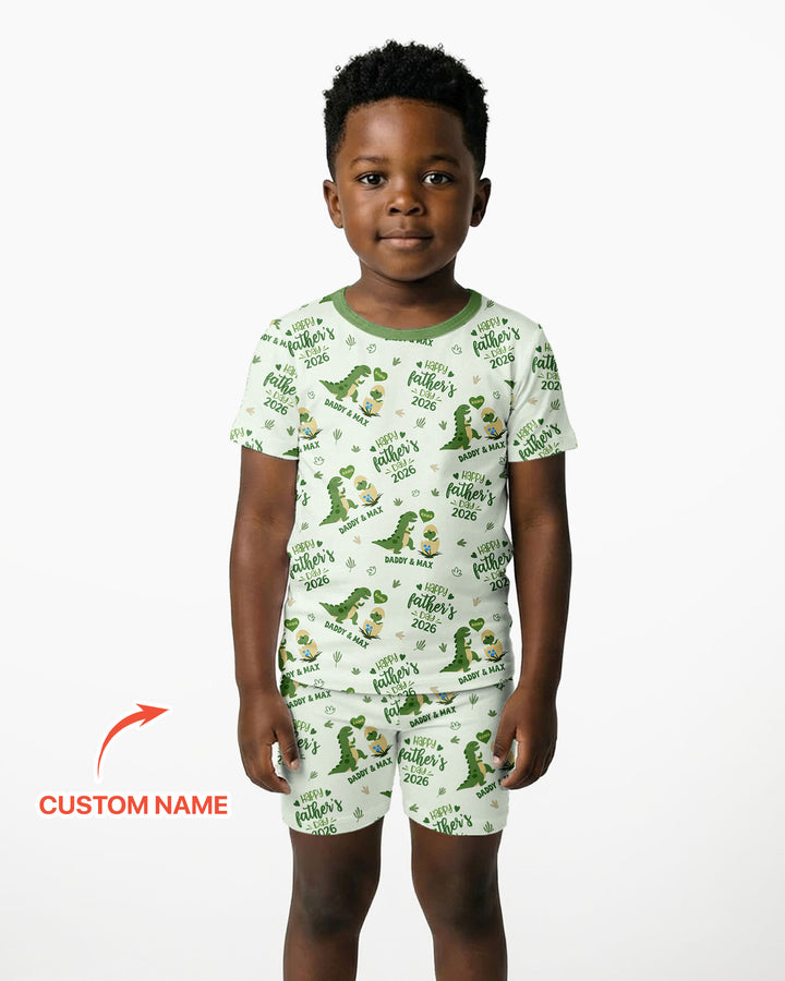 Zweiteiliges Pyjama-Set mit kurzen Ärmeln und Shorts im Sommer-Design
