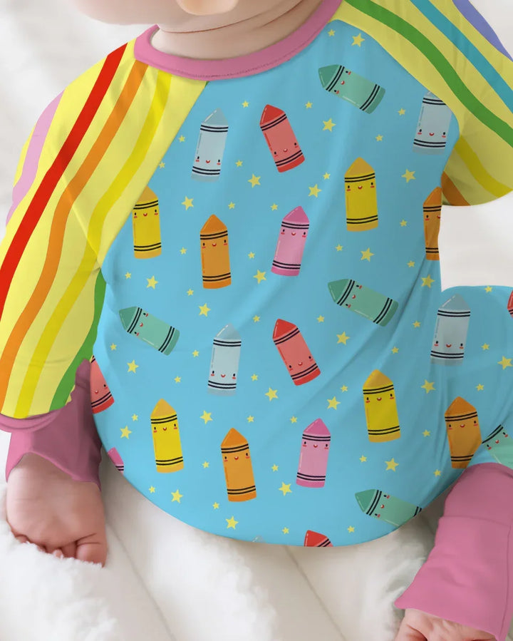 Gerippte Babykleidung mit individuellem Foto - Weich &amp; Skizzenhaft