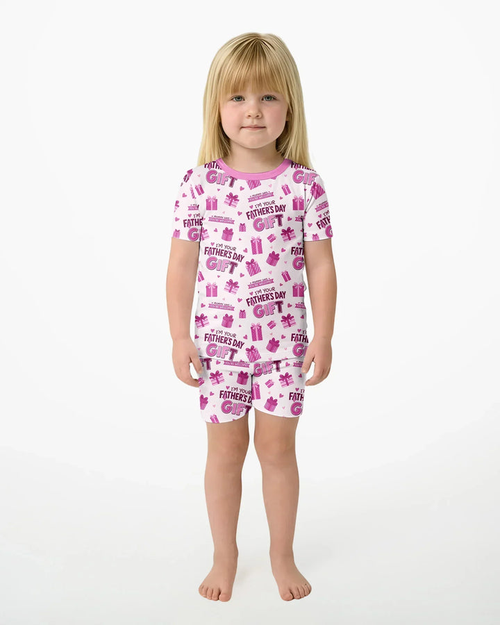 I'm Your Father's Day Gift Bamboo Two Piece Short Sleeve Shorts Pajama Set