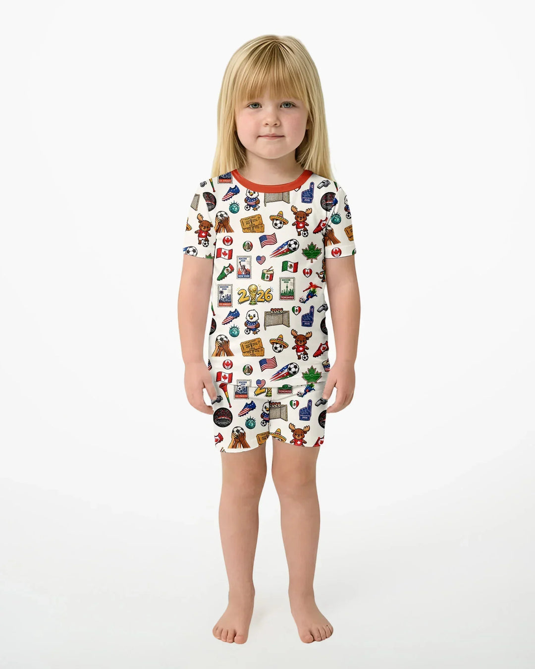 Schlafanzug-Set zweiteilig, kurze Ärmel, kurze Hose, Bambus