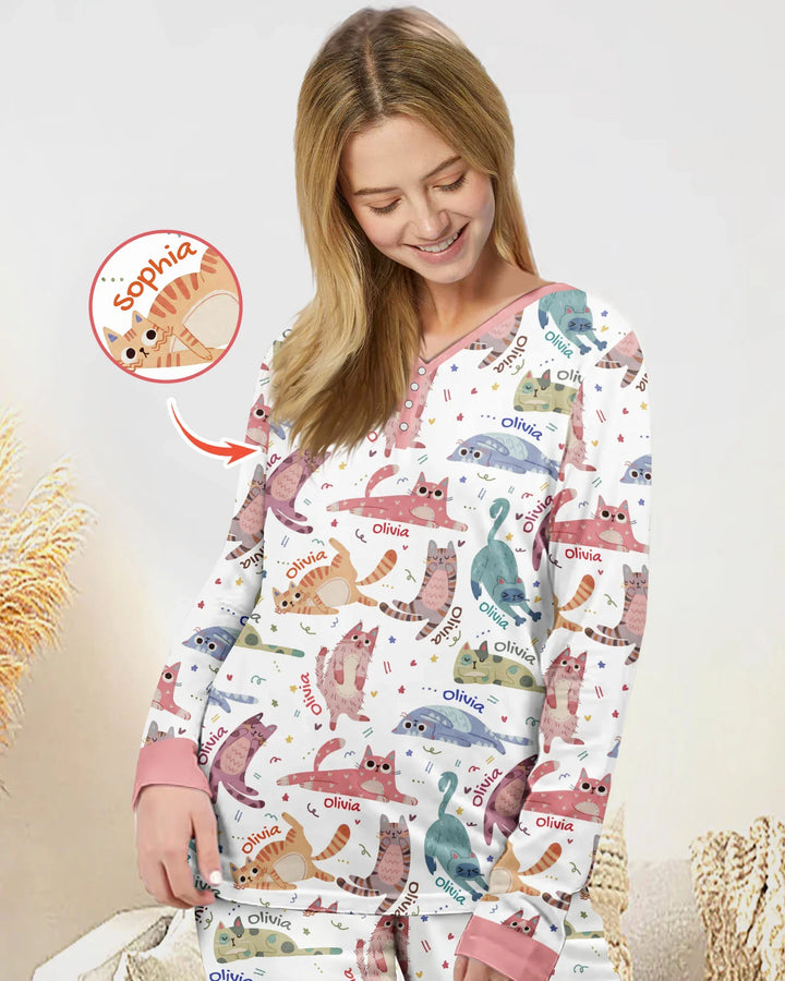 Template Damen Pyjama-Set aus personalisiertem Bambus