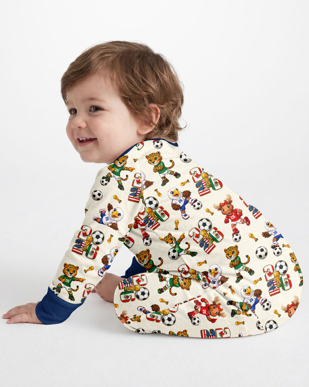 Cute Soccer Mascots USA CAN MEX Bamboo Convertible Zippy