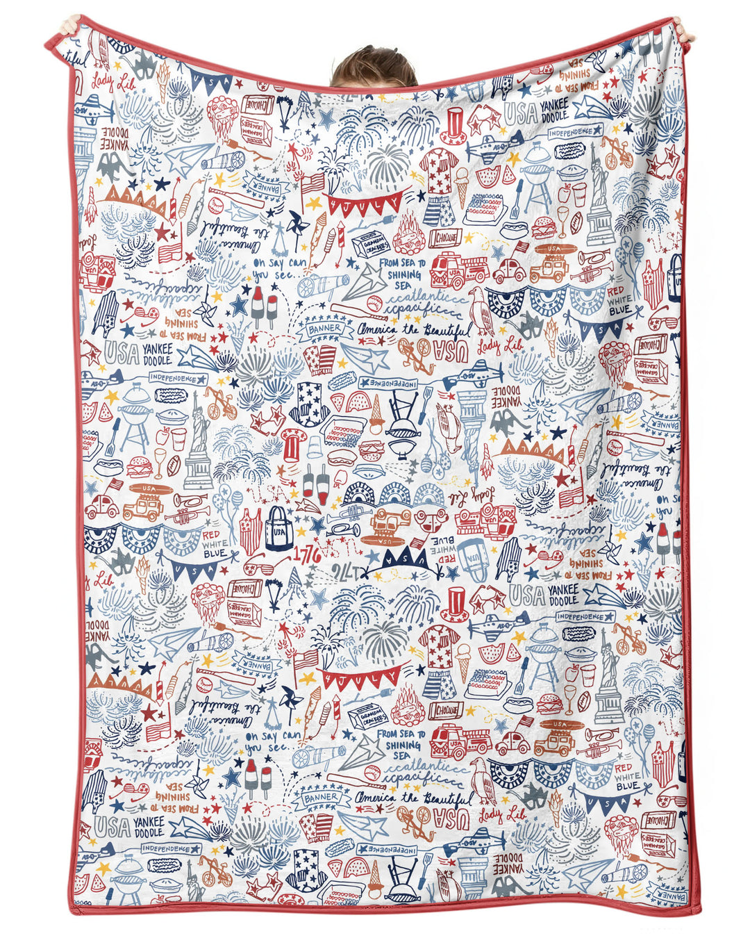 Liberty Doodle 250th Family Matching Bamboo Blanket