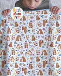 La mejor manta de bambú para mamá osa, a juego para la familia