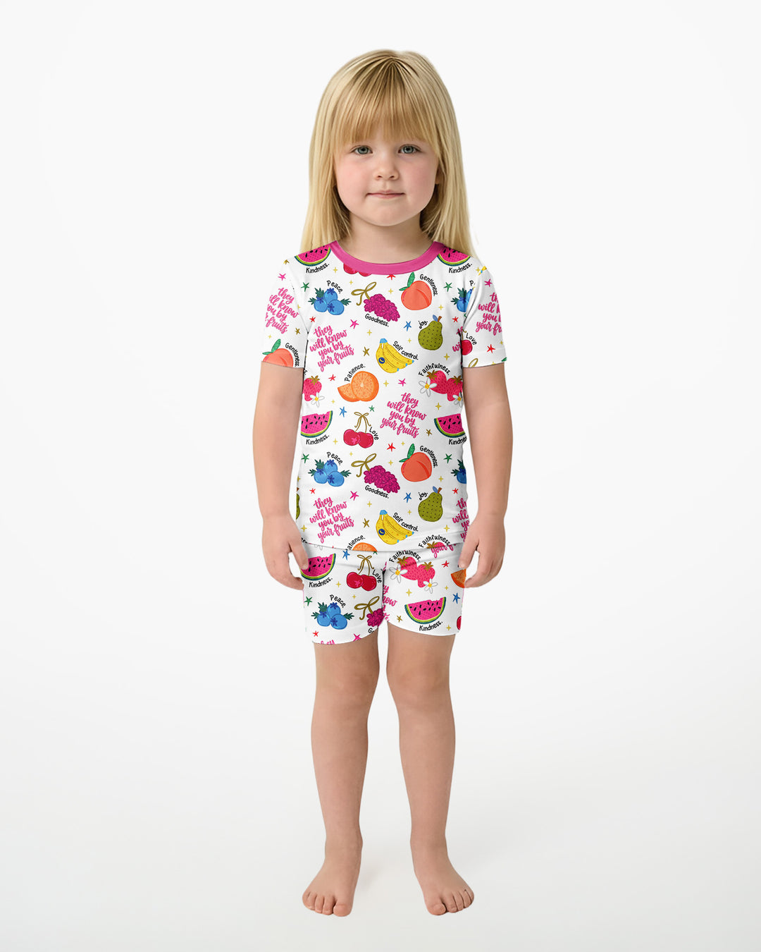 Schlafanzug-Set zweiteilig, kurze Ärmel, kurze Hose, Bambus