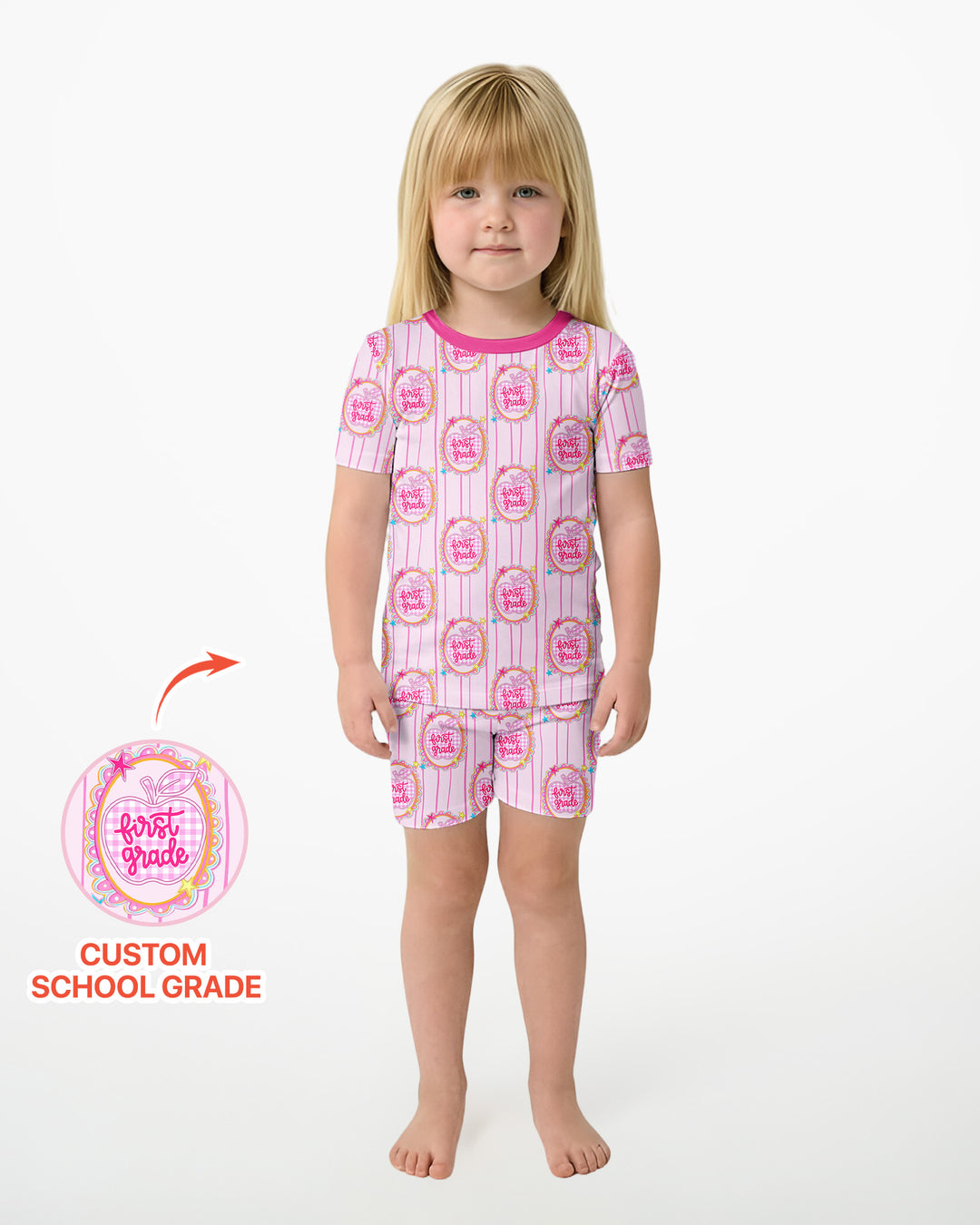 Conjunto de Pijama de Dos Piezas de Bambú con Mangas Cortas y Pantalones Cortos