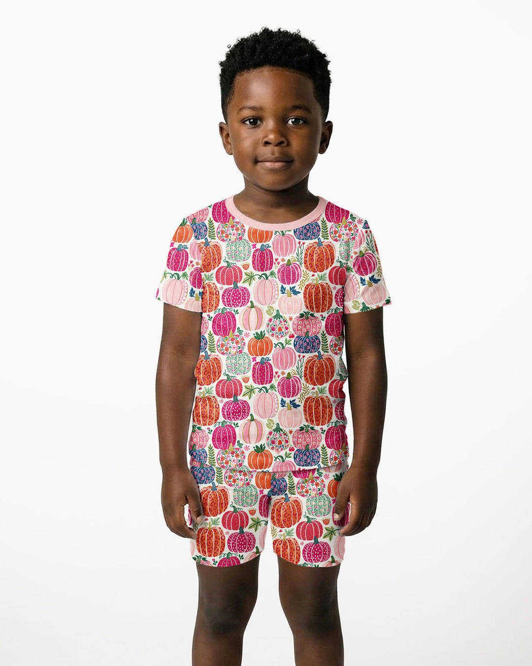 Conjunto de Pijama de Dos Piezas de Bambú con Mangas Cortas y Pantalones Cortos