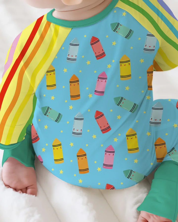 Gerippte Babykleidung mit individuellem Foto - Weich &amp; Skizzenhaft