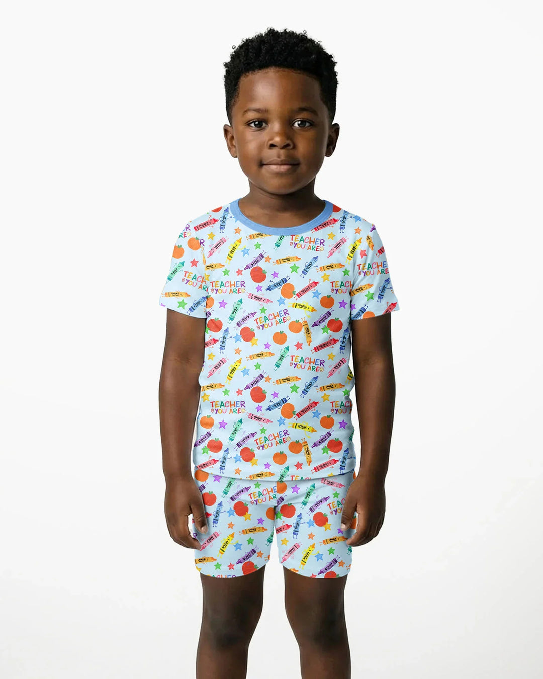 Teacher You Are Special Bamboo Two Piece Short Sleeve Shorts Pajama Set