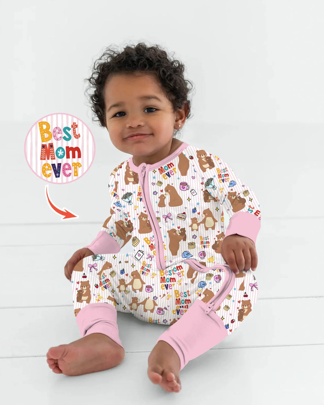 Best Mama Bear Ever Family Matching Bamboo Convertible Zippy