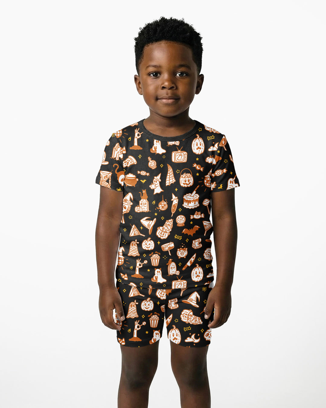 Spooky Season Bamboo Two Piece Short Sleeve Shorts Pajama Set