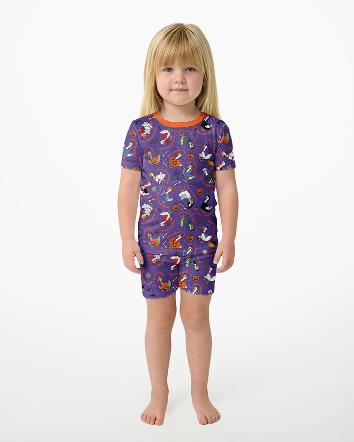 Schlafanzug-Set zweiteilig, kurze Ärmel, kurze Hose, Bambus