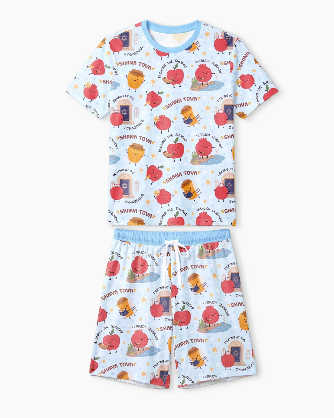 Sweet Sacred Moments Family Matching Bamboo Men Short Sleeve Short Pajama Set