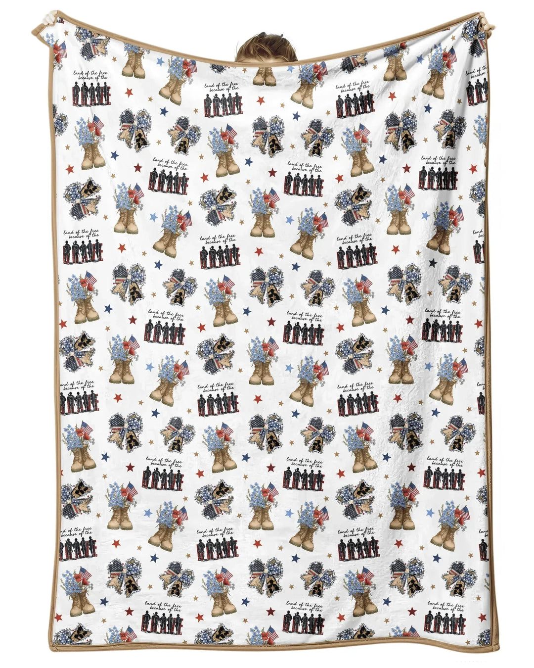 Honor the Brave Family Matching Bamboo Blanket