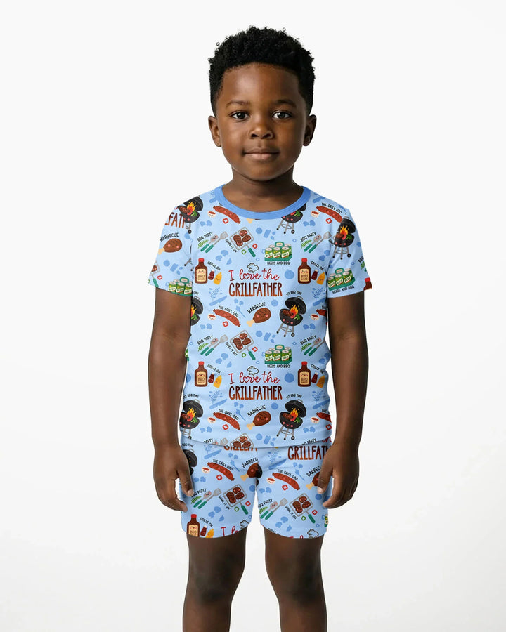 Template Zweiteiliges Pyjama-Set mit kurzen Ärmeln und Shorts