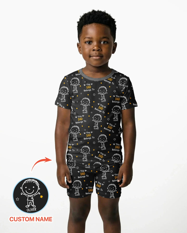 Zweiteiliges Pyjama-Set mit kurzen Ärmeln und Shorts im Sommer-Design