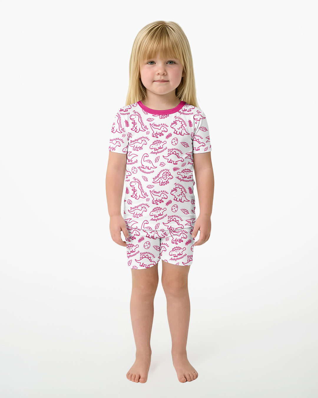 Schlafanzug-Set zweiteilig, kurze Ärmel, kurze Hose, Bambus