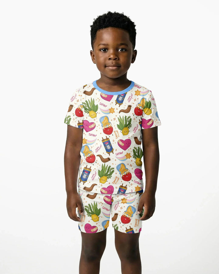 Jewish High Holidays Bamboo Two Piece Short Sleeve Shorts Pajama Set