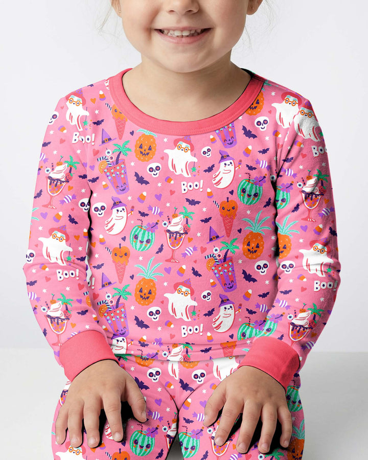 Zweiteiliges Langarm-Pyjama-Set mit Sommerfrüchten