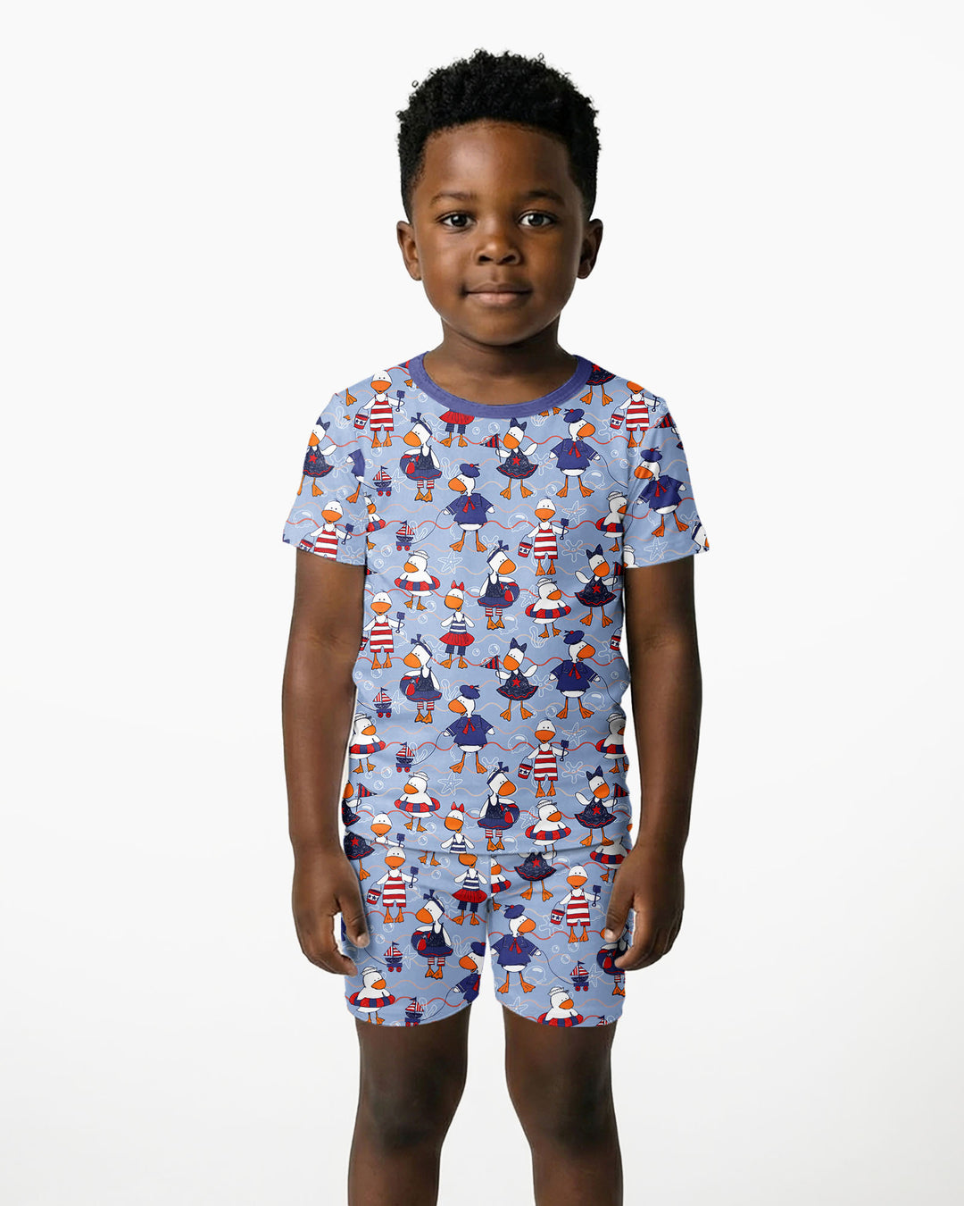 Freedom Floaties Family Matching Bamboo Two Piece Short Sleeve Shorts Pajama Set